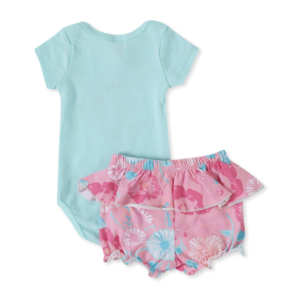 Giggles & Wiggles Daddy's Girl Aqua Onesies With Shorts