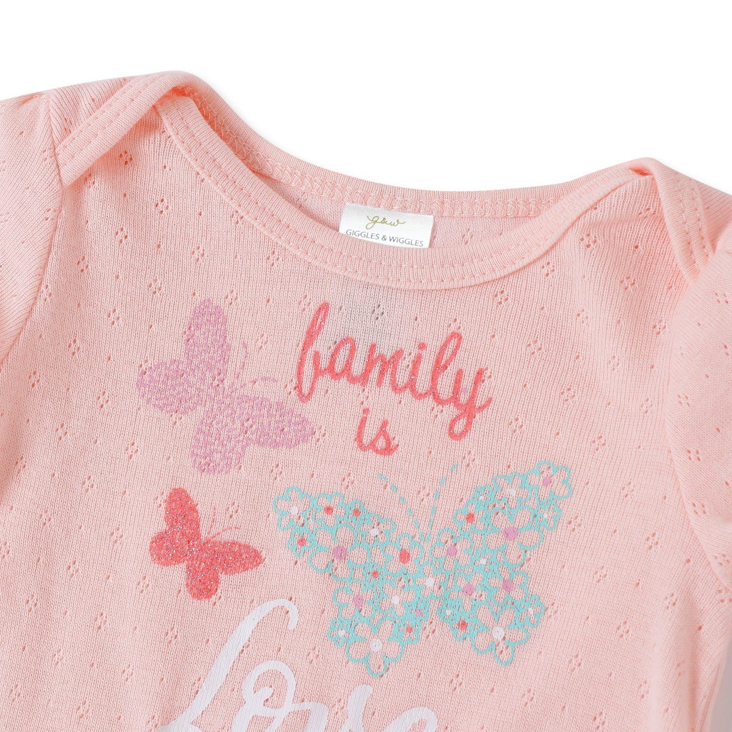 Giggles & Wiggles Butterfly Kisses Pink Onesies With Shorts
