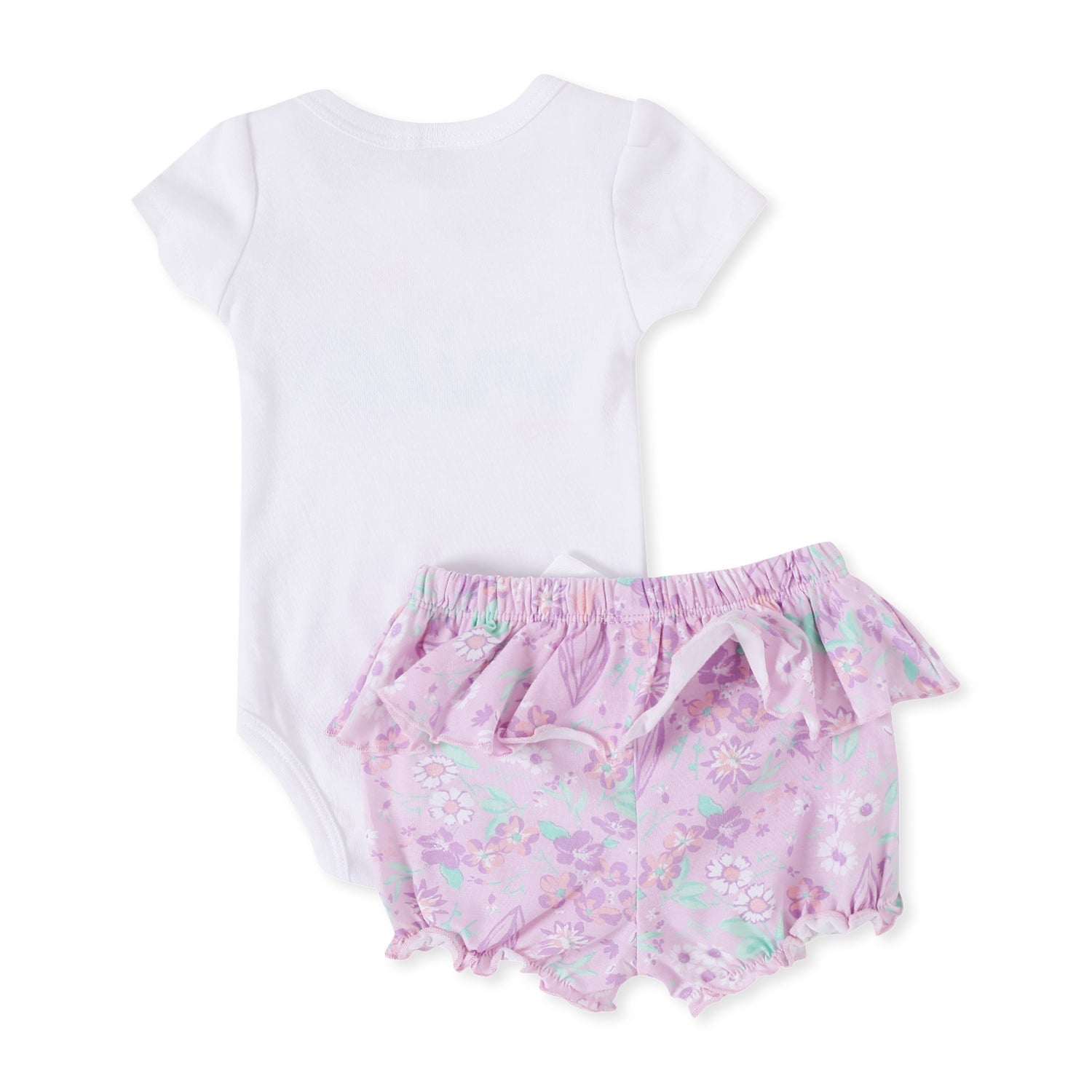 Giggles & Wiggles You Make Me Smile White Onesies With Shorts For 0-3M