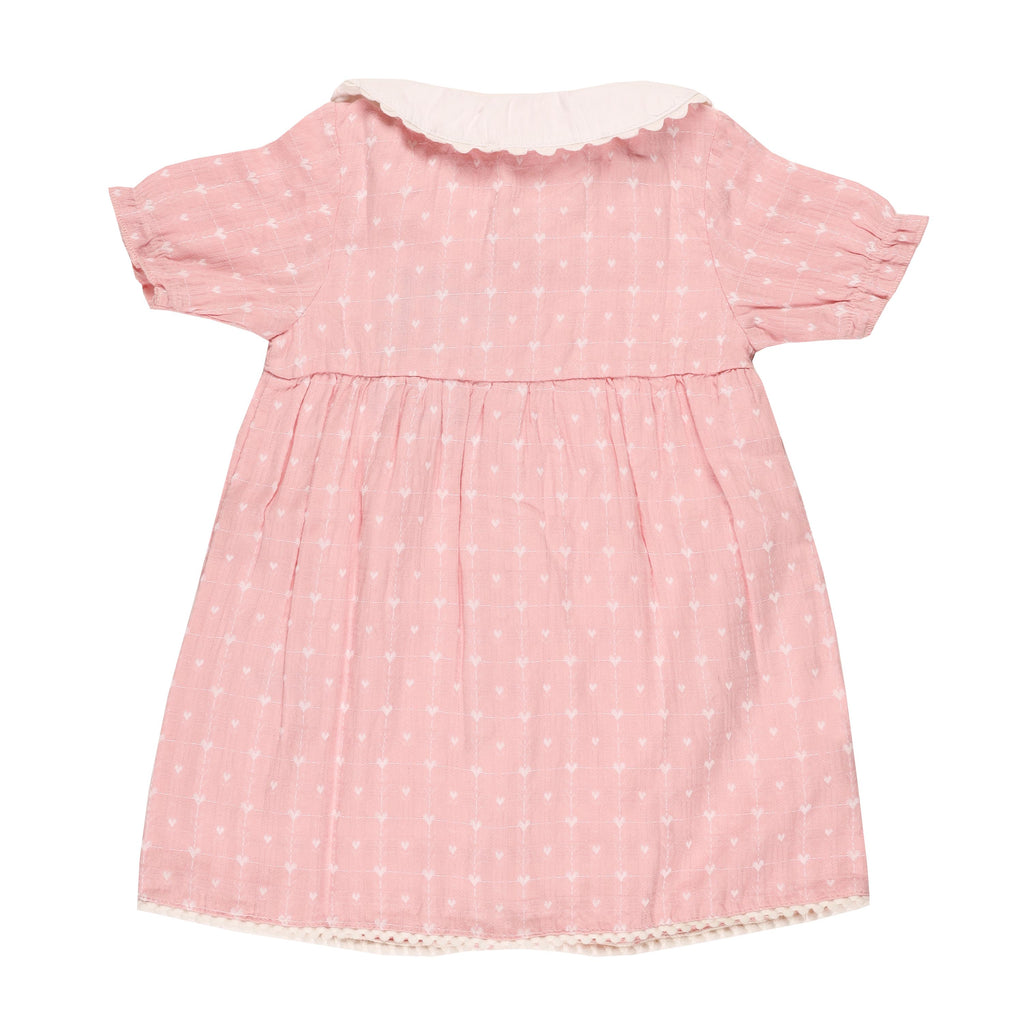 Kicks & Crawl - Pink Hearts Baby Dress (3-24 Months)