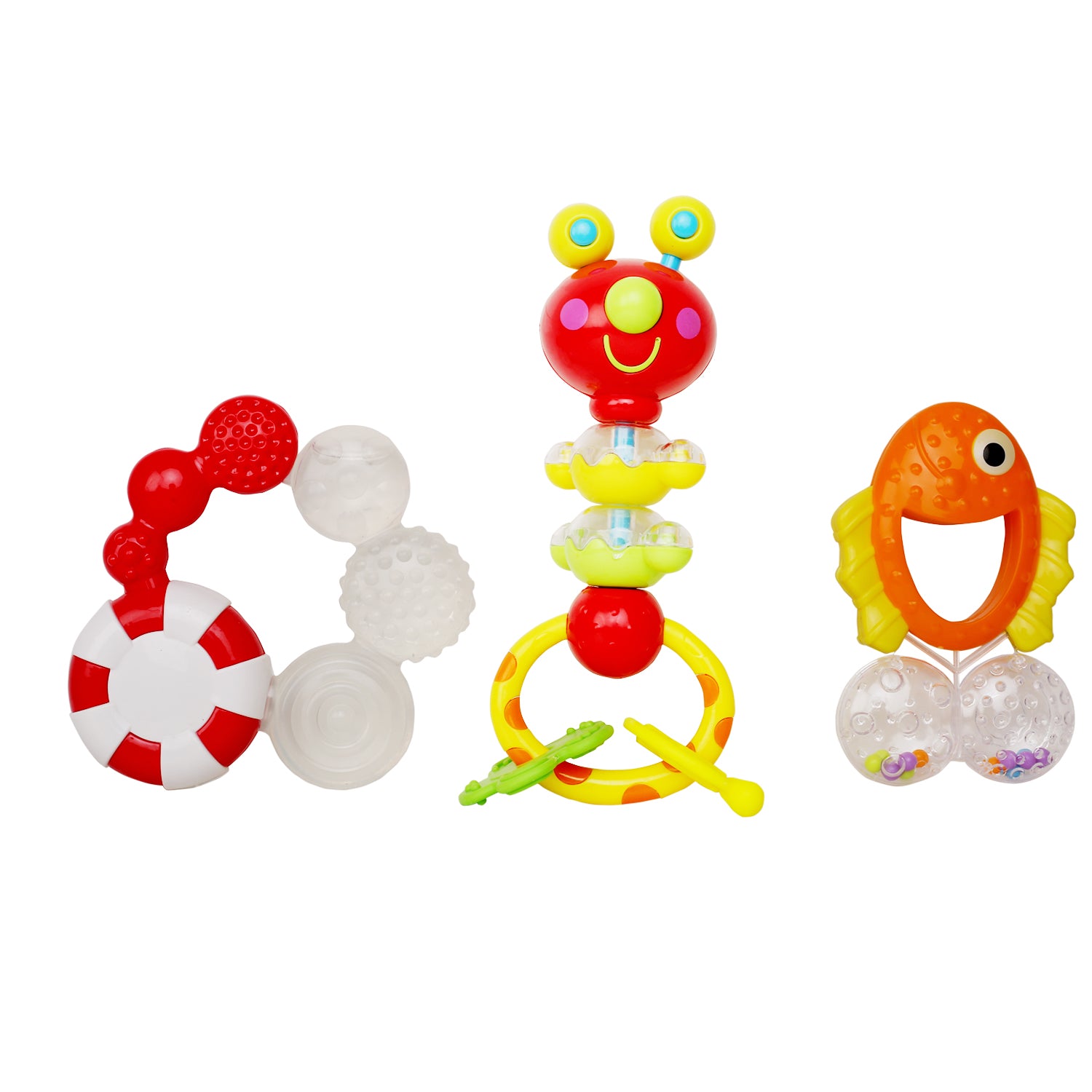 Baby Moo Fish Multicolour Set Of 3 Rattle Toy
