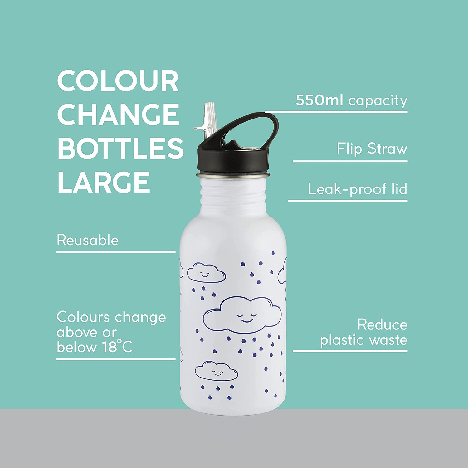 Typhoon Pure Color-Change Cloud Bottle, 550ml