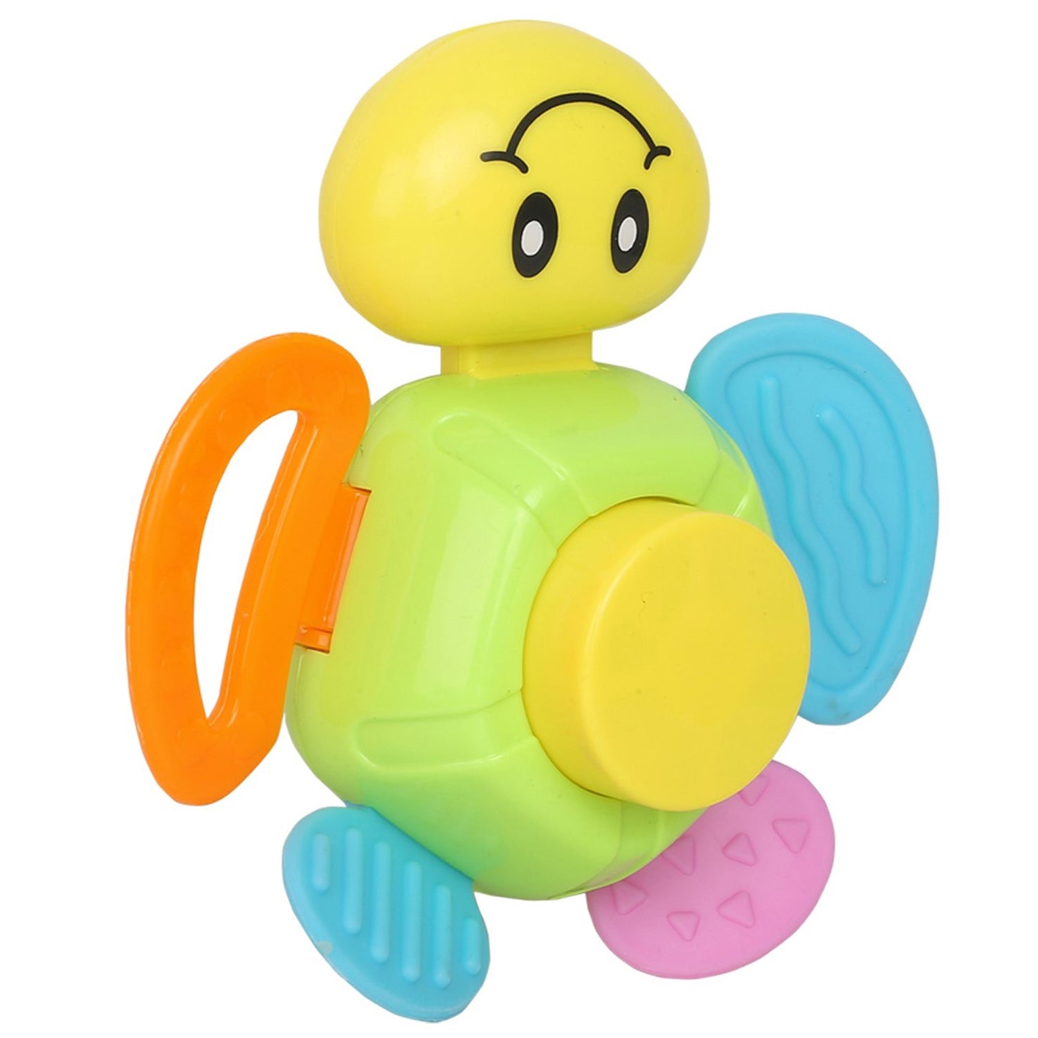 Baby Moo Smiley Multicolour Touch Button Rattle Toy