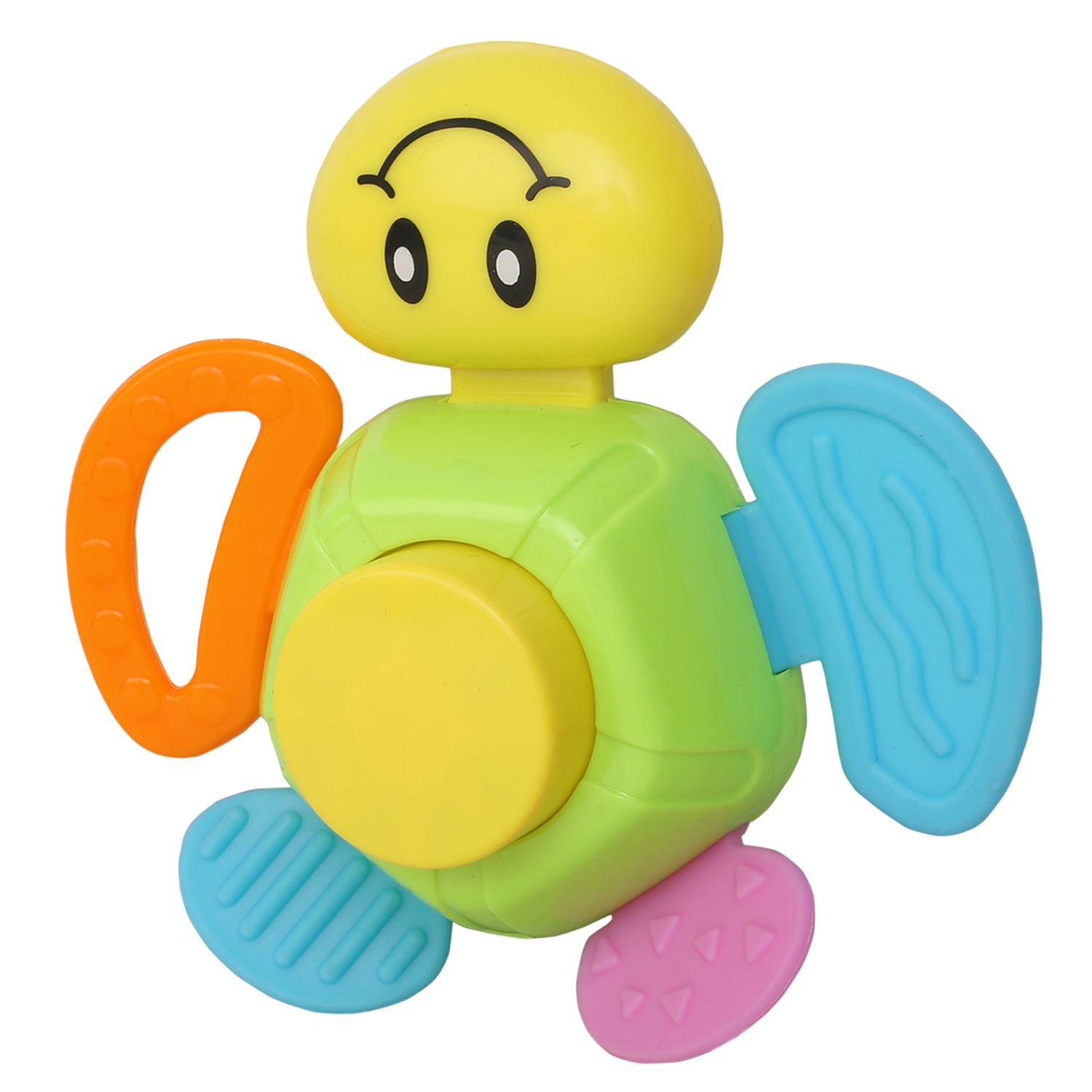 Baby Moo Smiley Multicolour Touch Button Rattle Toy