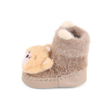 Kicks & Crawl- Baby Bear Furry Booties- Beige