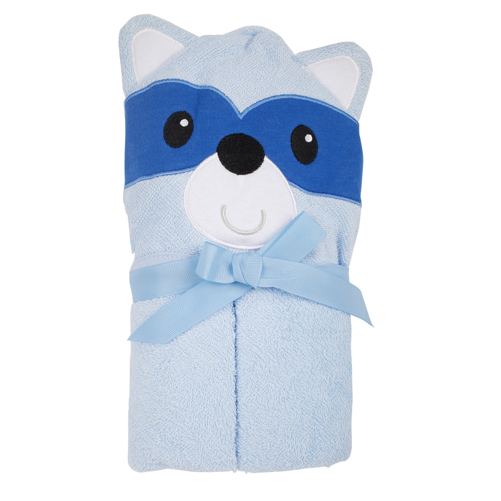 Baby Moo Animal Blue Hooded Towel