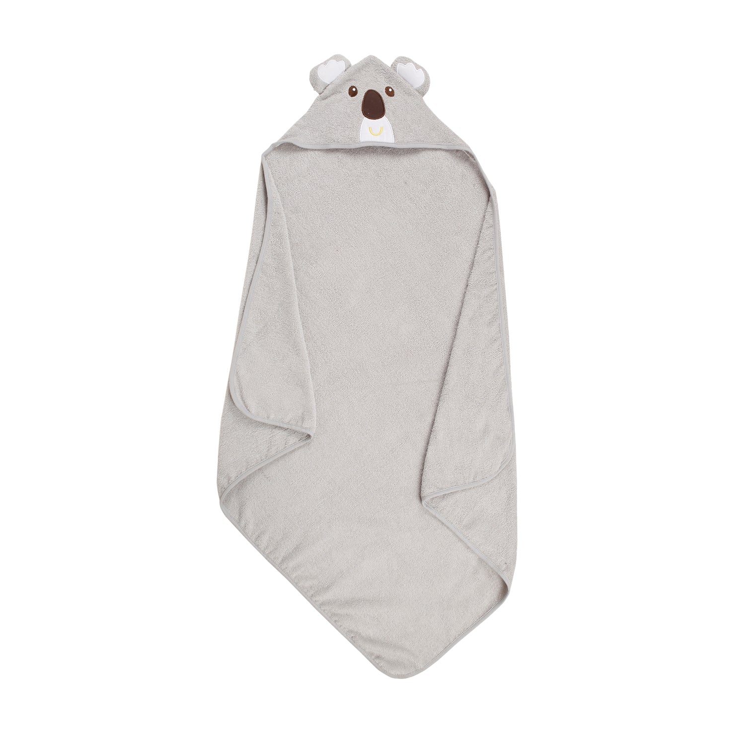 Baby Moo Koala Bear Grey Hooded Towel
