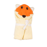 Baby Moo Animal Yellow Hooded Towel