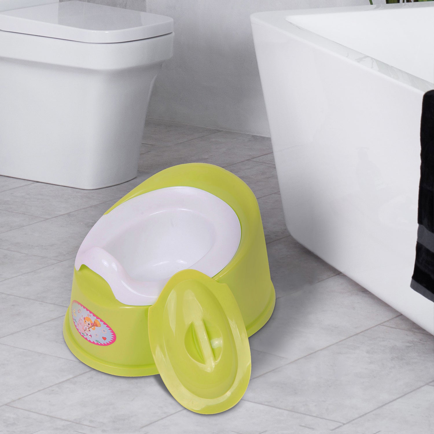 Baby Moo Potty Chair Removable Tray For Toilet Training Green