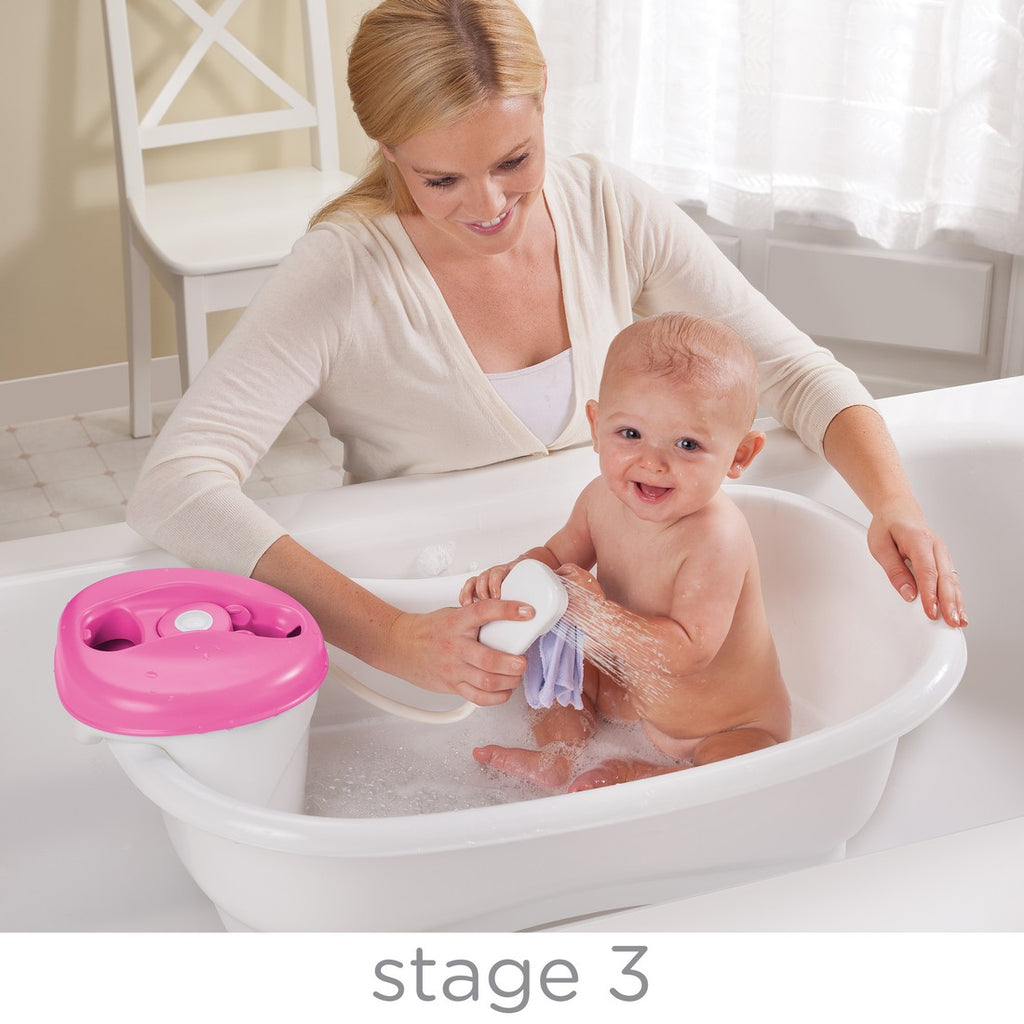 Summer Infant Newborn-To-Toddler Bath Center & Shower Bath Tub Pink Birth+ to 12M