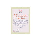 Kicks and Crawl - A-Z Means of Transport Flash cards