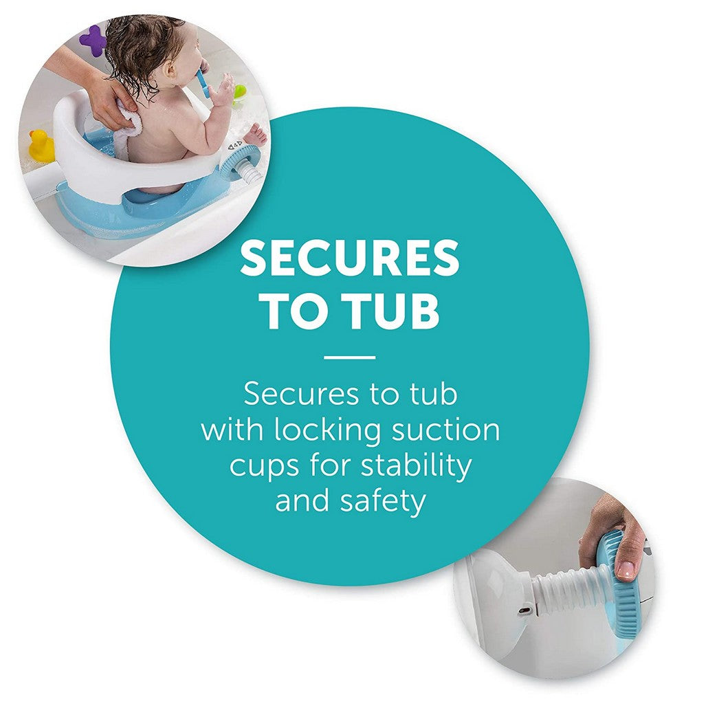 Summer My Bath Seat, Baby Bathtub Seat for Sit-Up Bathing with Backrest Support and Suction Cups for Stability