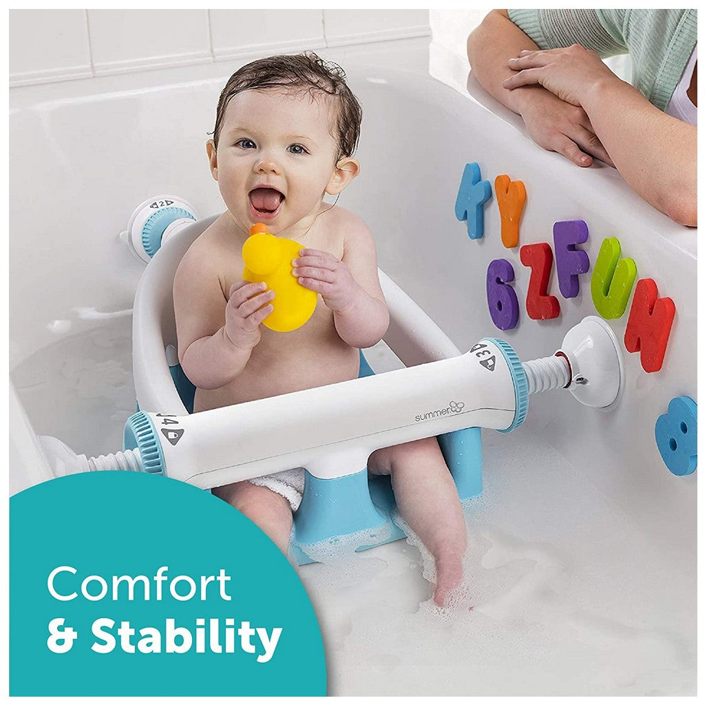 Summer My Bath Seat, Baby Bathtub Seat for Sit-Up Bathing with Backrest Support and Suction Cups for Stability