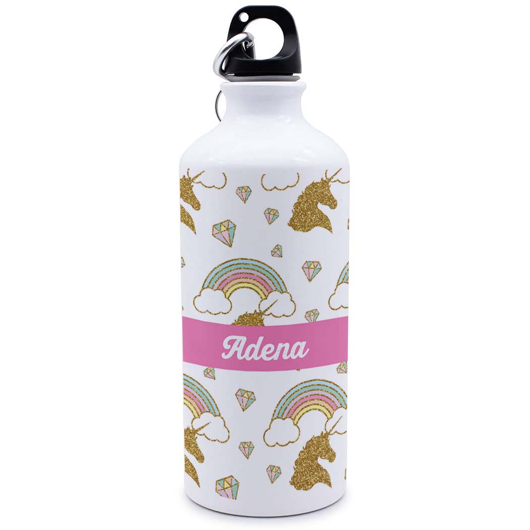 Personalised Water Bottle- Glitter Unicorn