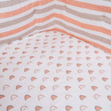 Tiny Snooze Organic Fitted Cot Sheet- Rainbow
