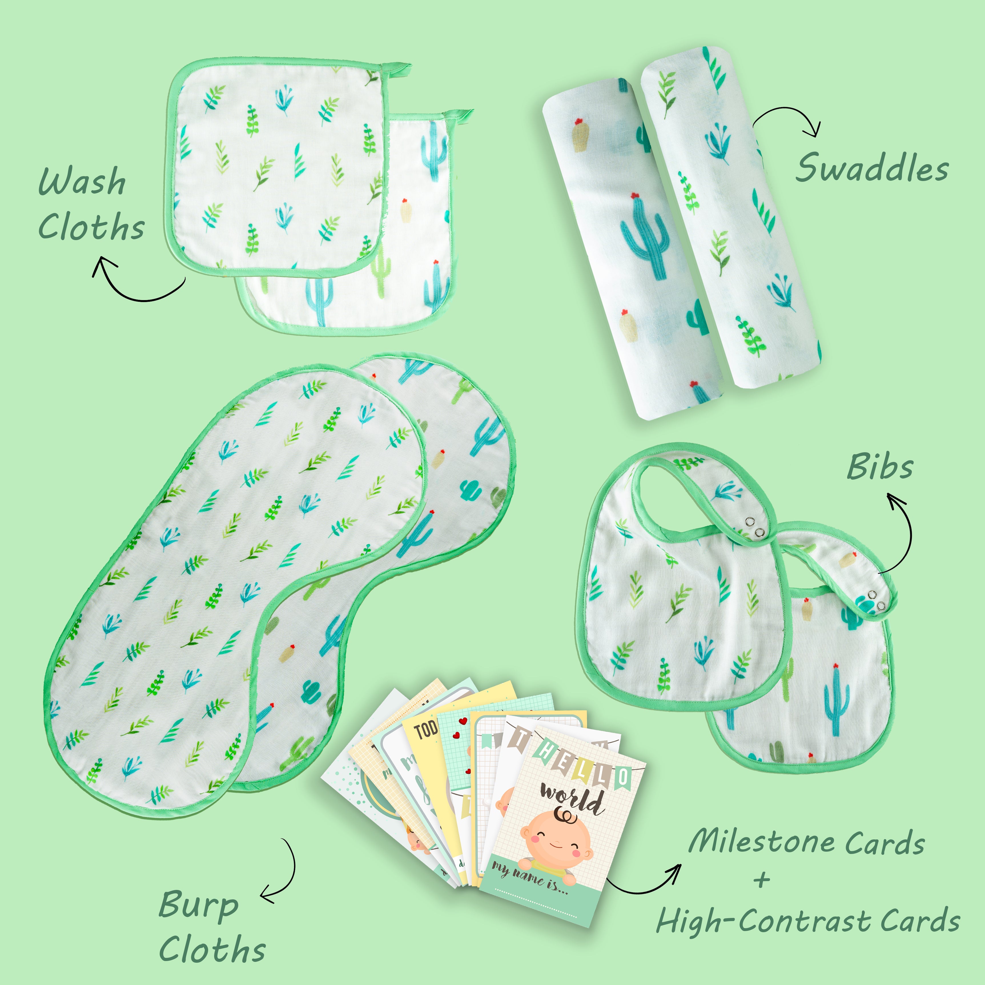 Tiny Snooze Newborn Essentials Gift Set- Go Green