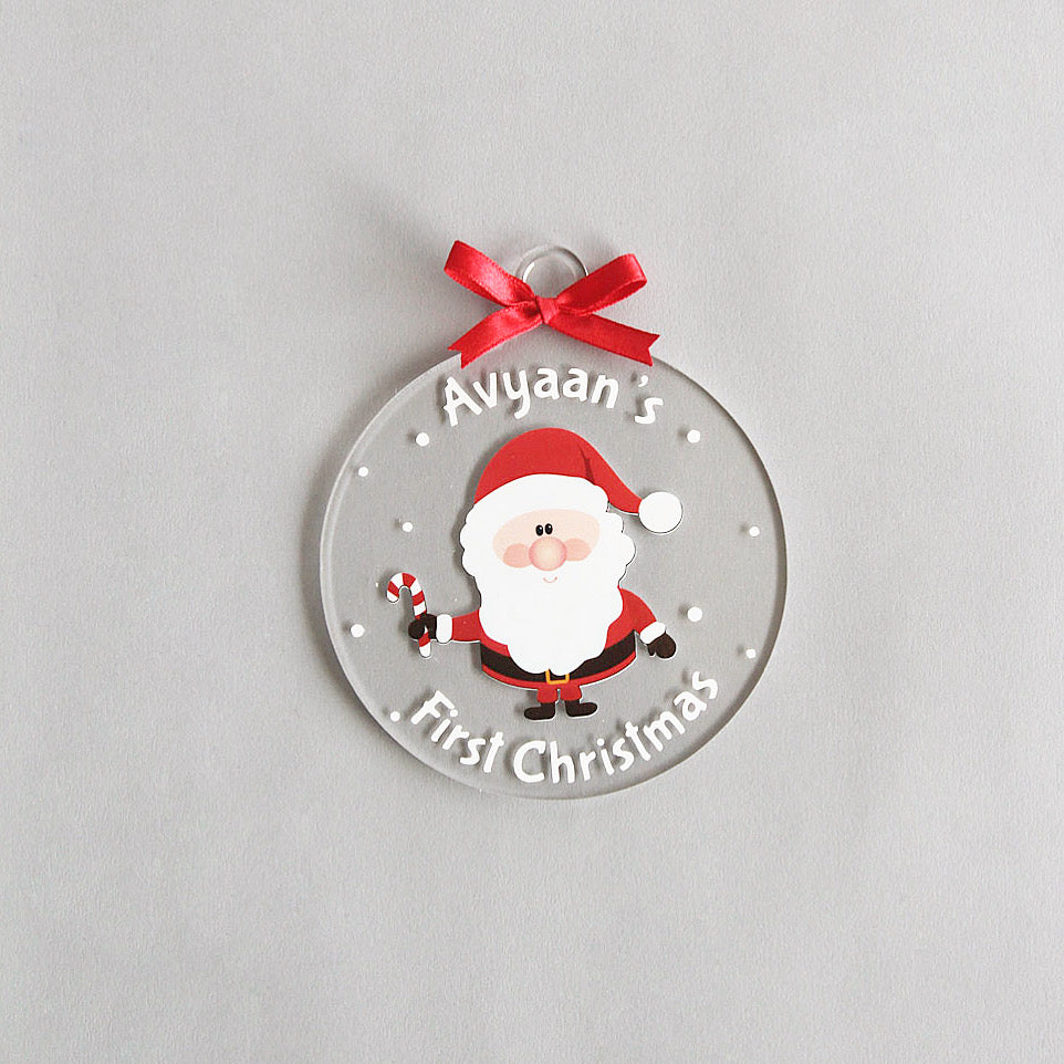 Personalised First Christmas Ornament -  Santa