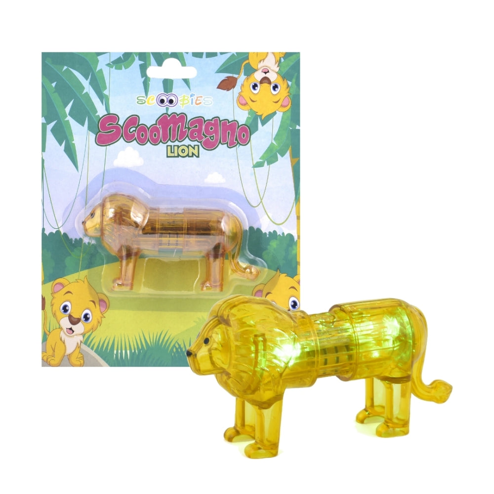 Scoomagno Lion | With Colour-Changing Light | Fix, Learn & Play | STEM Educational Toy | Ideal Gifting Option