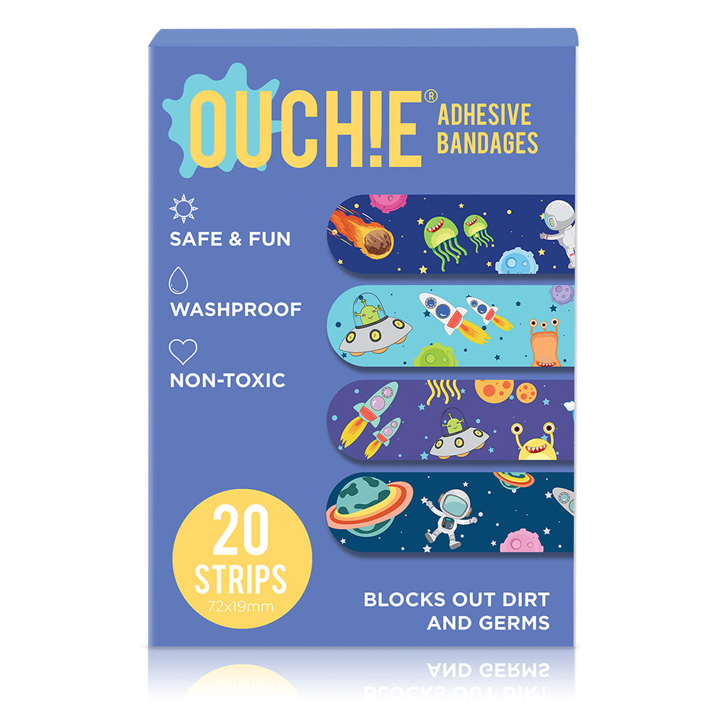 'Ouchie Printed Bandages'  20-Pack (Space)
