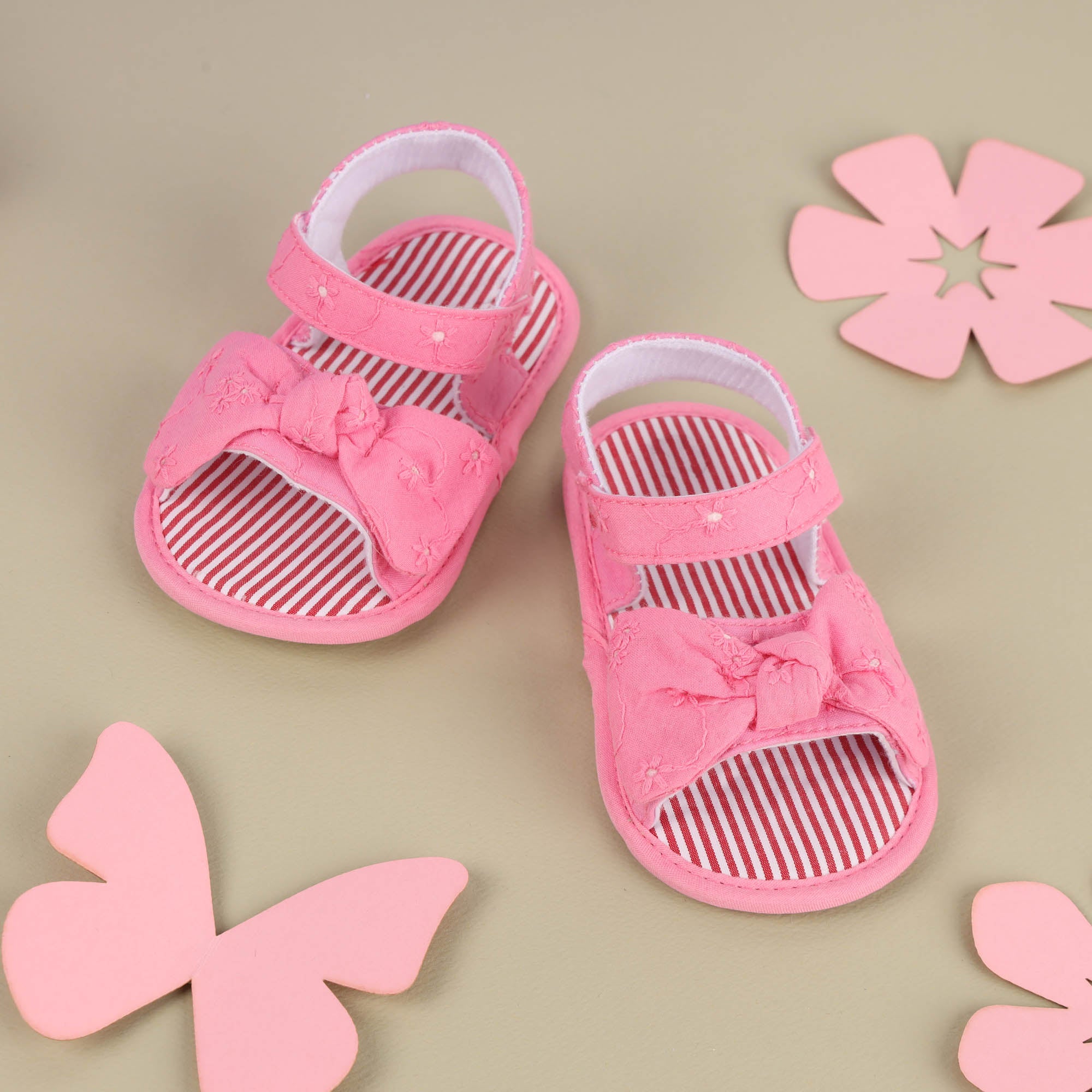 Kicks & Crawl- Woven Pink Sandals