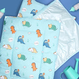 Kicks & Crawl - Dino Darling Baby Re-Usable Diaper Changing Mat  & Matress Protector - Pack Of 3