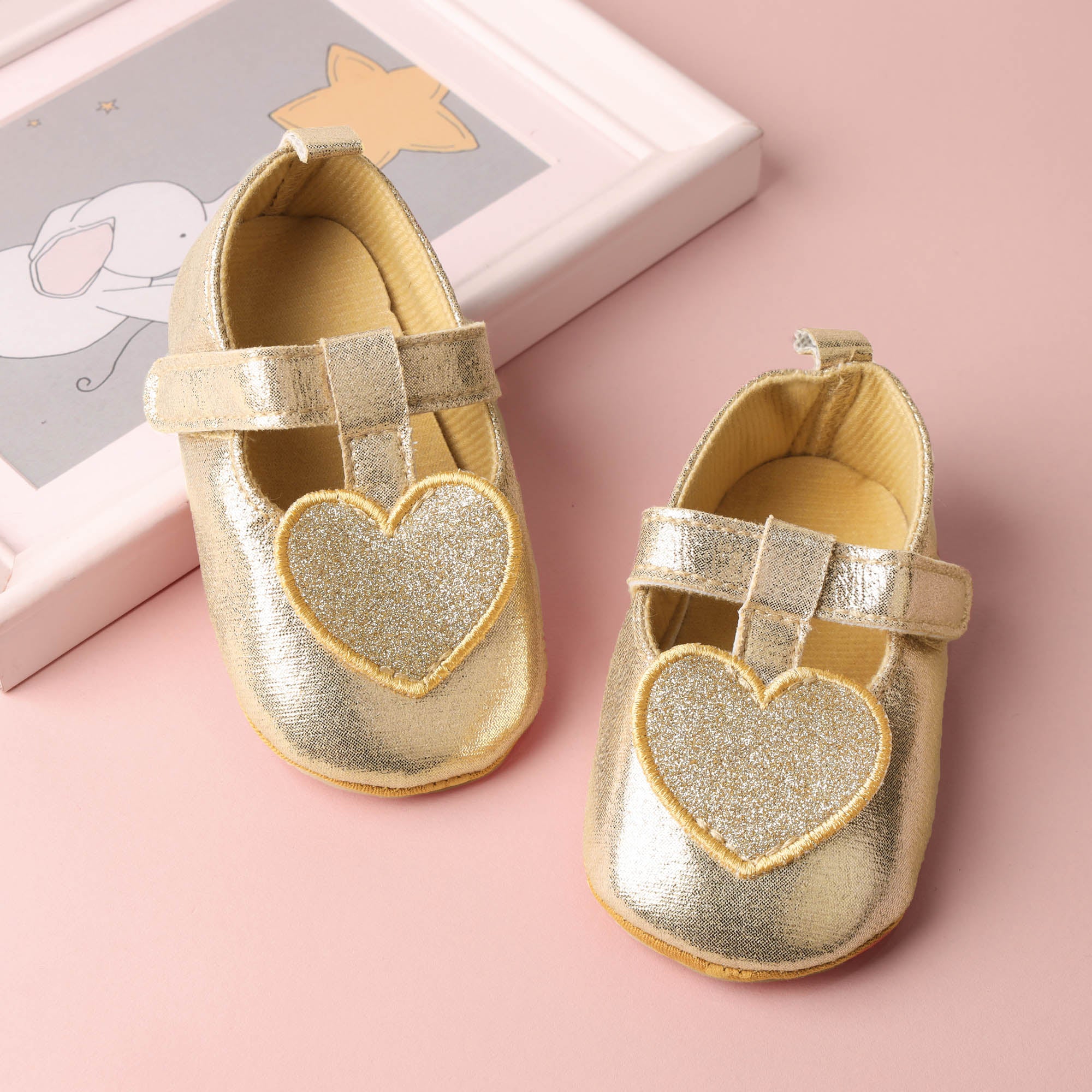 Kicks & Crawl- Heart of Gold Baby Sandals