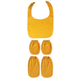 Little By Little 100% Anti Viral, Cotton, Reusable, Anti bacterial & Water Repellent Baby Set of Romper, Blanket, Bib, Booties, Mittens - Yellow