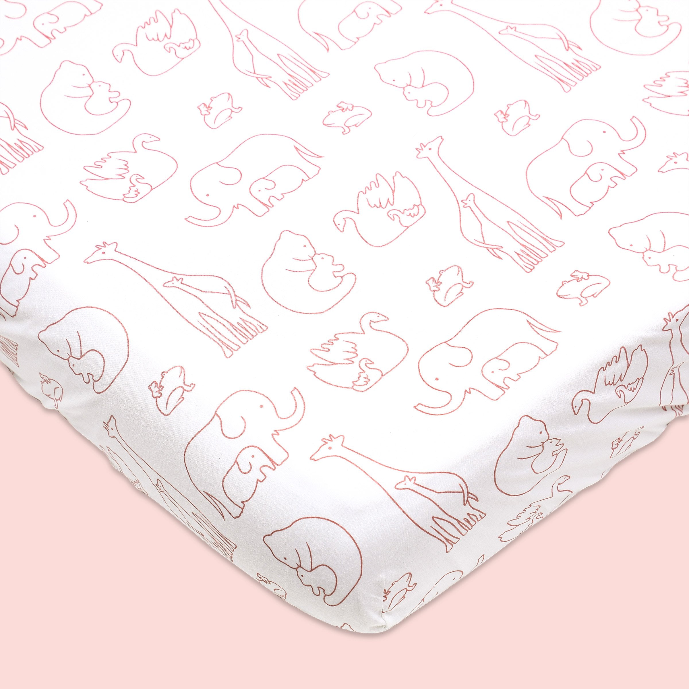 Masilo Organic Cotton Fitted Cot Sheet - Always Be My Baby