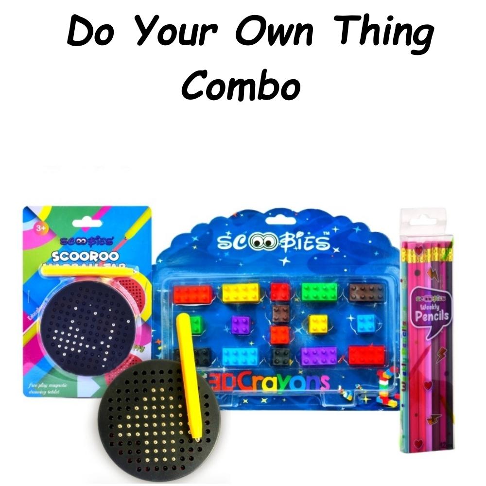 Do Your Own Thing Combo | Super 3 Goodies | Ed-tainment Joy Gift Box | With Special Magnetic Writing Pad | Boredom Buster Deal