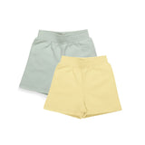 My Milestones Shorts Boys Sage Green / Yellow - 2 Pc Pack