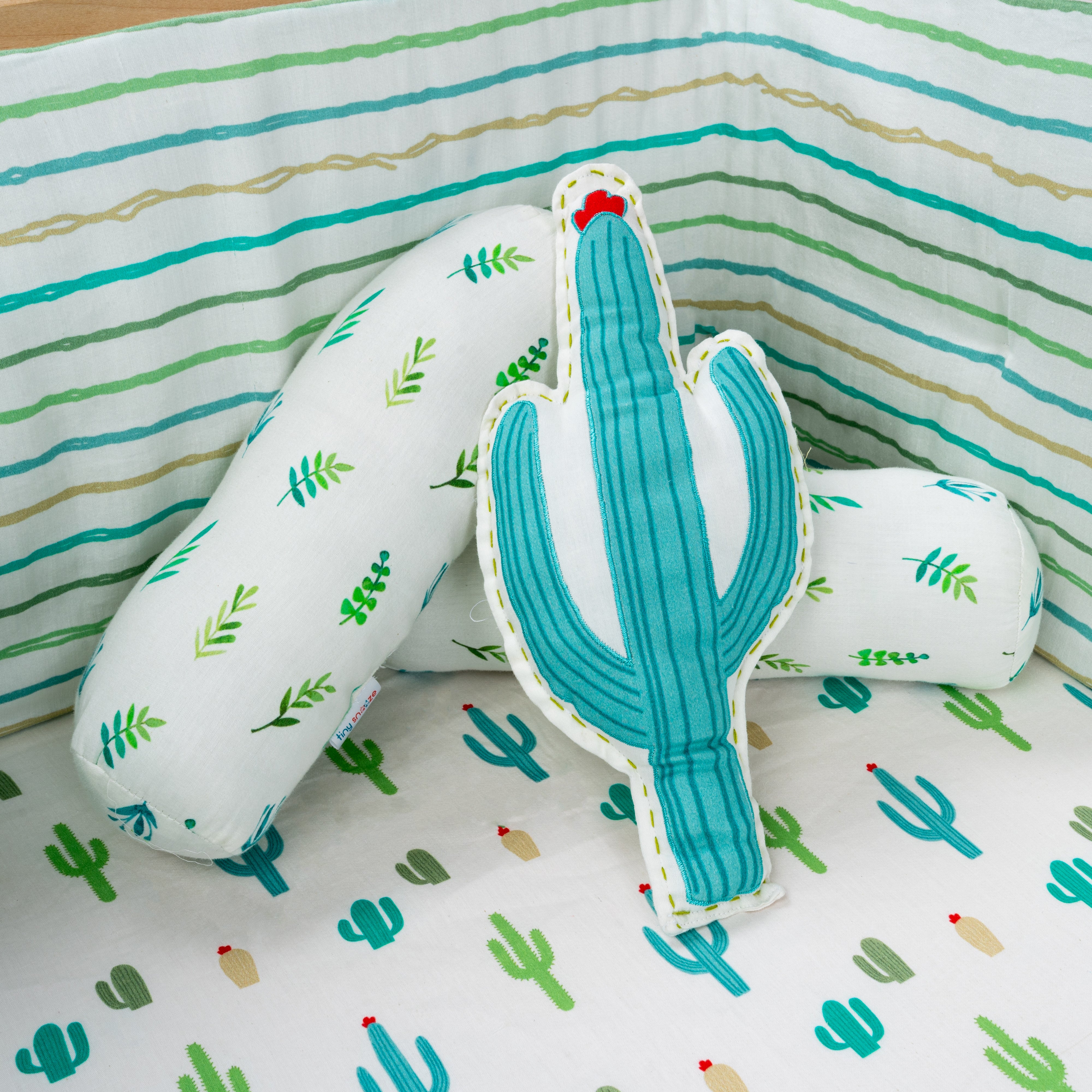 Tiny Snooze Organic Throw Cushion- Cactus