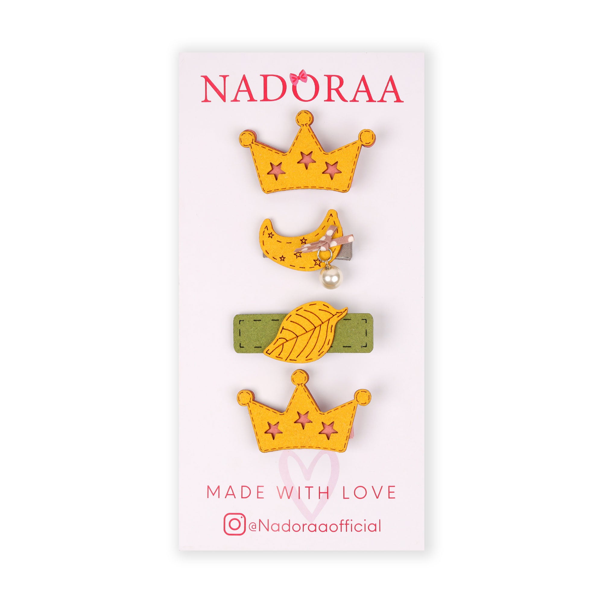 Nadorra Forest Princess Yellow Clip Set - Pack Of 4