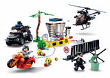 Sluban® Police-Border Drug Control (M38-B772) (373 Pcs) Building Blocks Kit For Boys Aged 6 Years And Above Creative Construction Set Educational Stem Toy, Blocks Compatible With Other Leading Brands, Bis Certified.