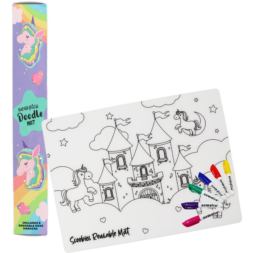 New Silicone Doodle Mats (Unicorns And Castle)