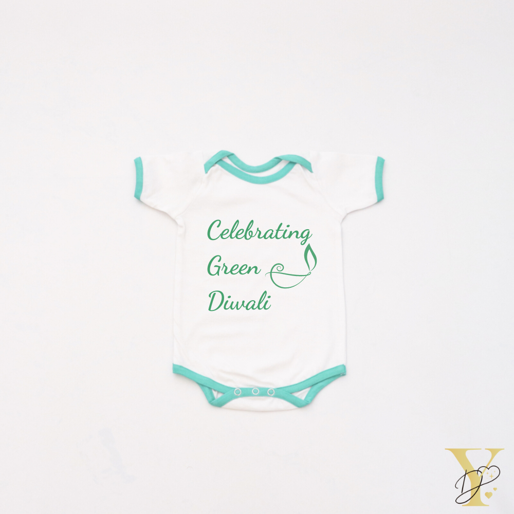 Personalised Bodysuit - Celebrating Green Diwali (Green Love)