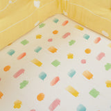Tiny Snooze Organic Fitted Cot Sheet- Speech Bubbles