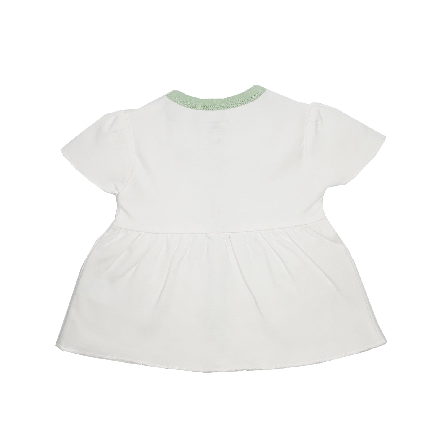 My Milestones T-shirt Half Sleeves Girls White/Navy & White /Sage Green - 2 Pc Pack