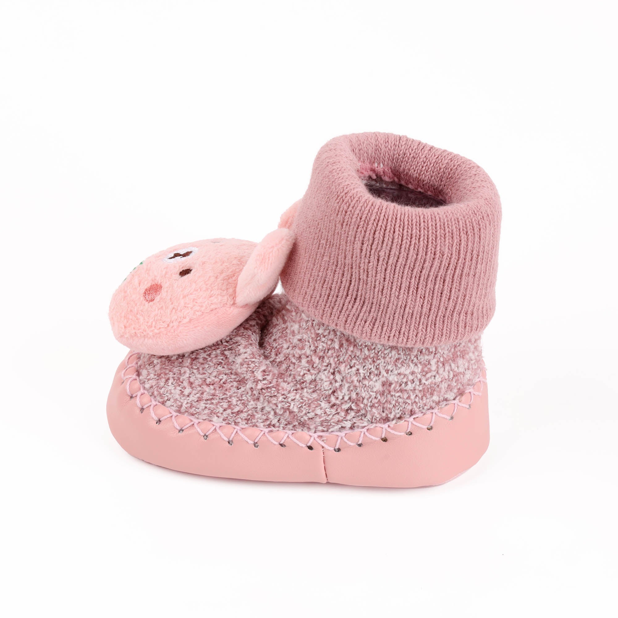 Kicks & Crawl- Pink Bunny Baby Booties