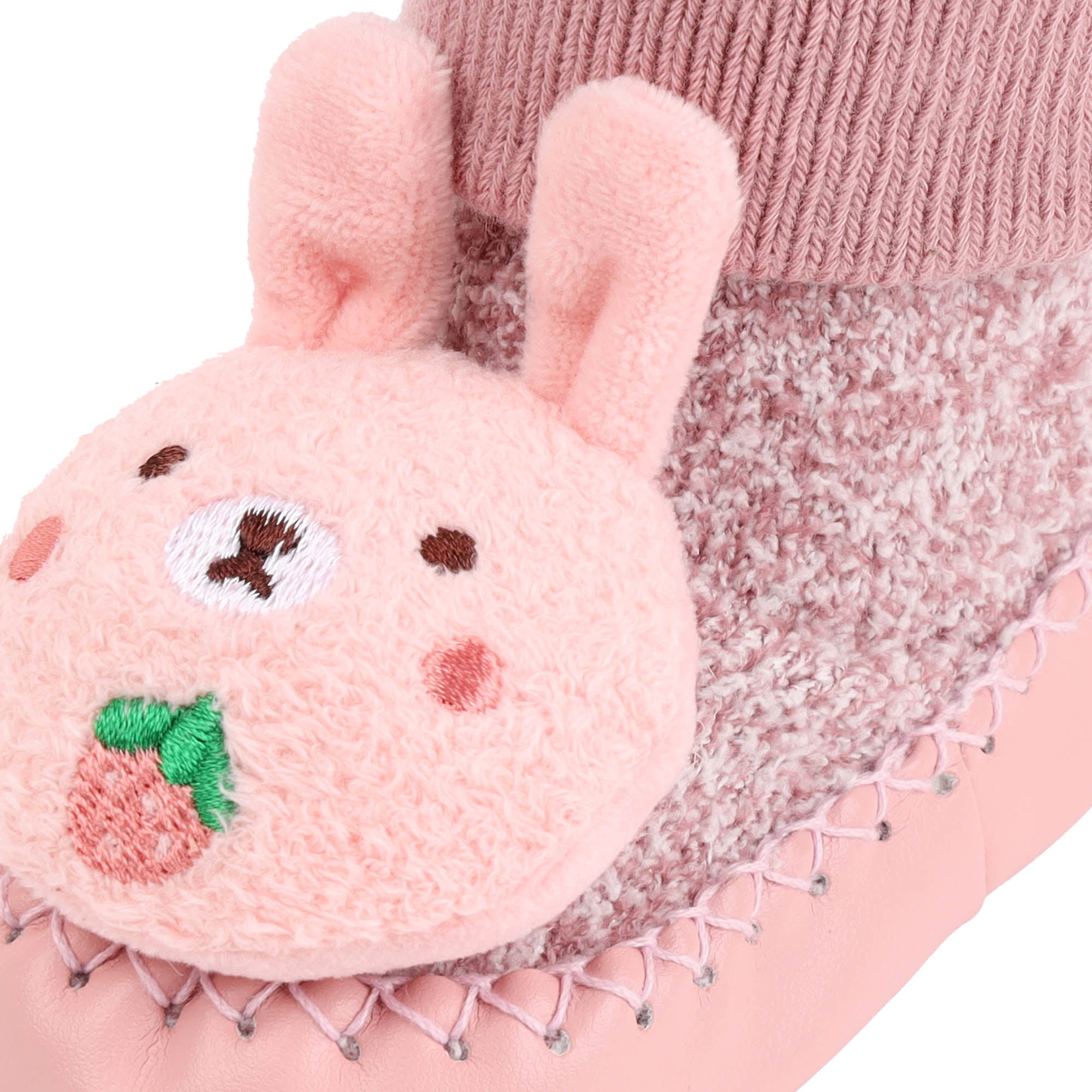 Kicks & Crawl- Pink Bunny Baby Booties