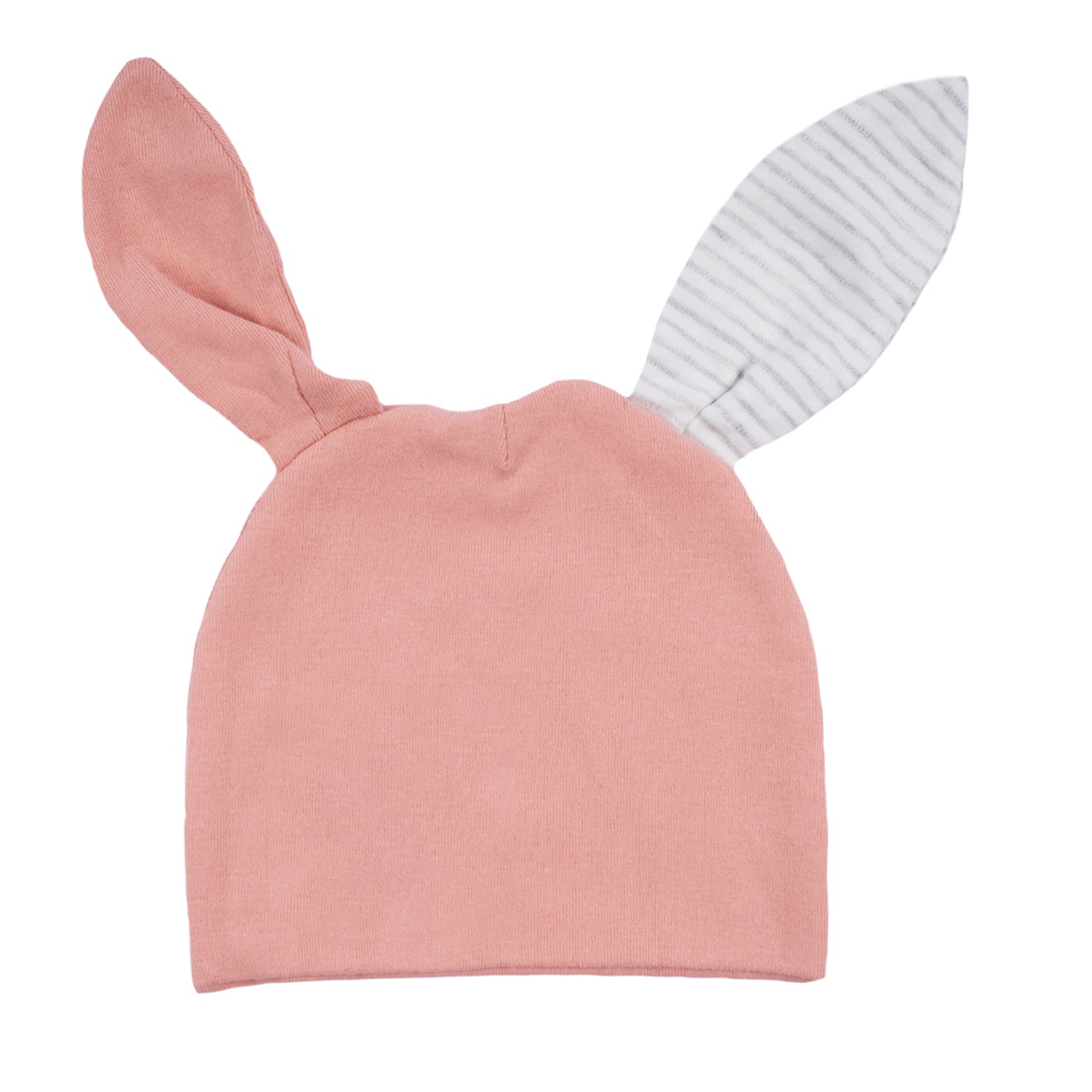 Baby Moo Big Bunny Ears All Season Stretchable Hosiery Warm 3D Beanie Cap - Peach
