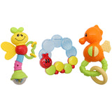 Baby Moo Butterfly Caterpillar Multicolour Set of 3 Rattle Teether