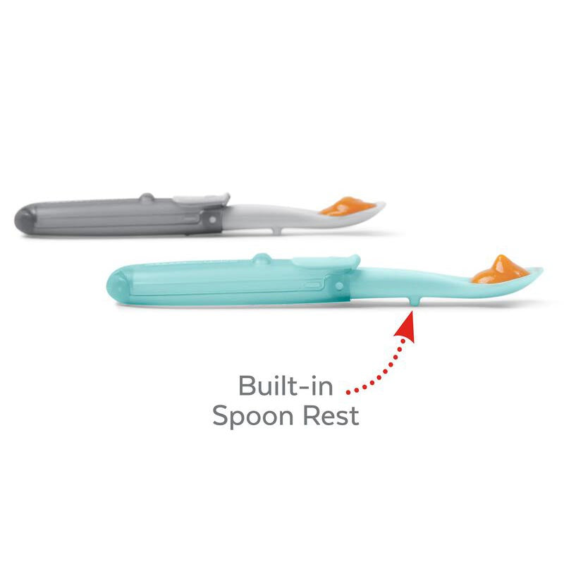 Skip Hop Easy-Fold Travel Spoons - Teal/Grey