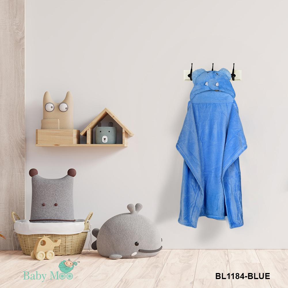 Elephant Blue Animal Hooded Blanket