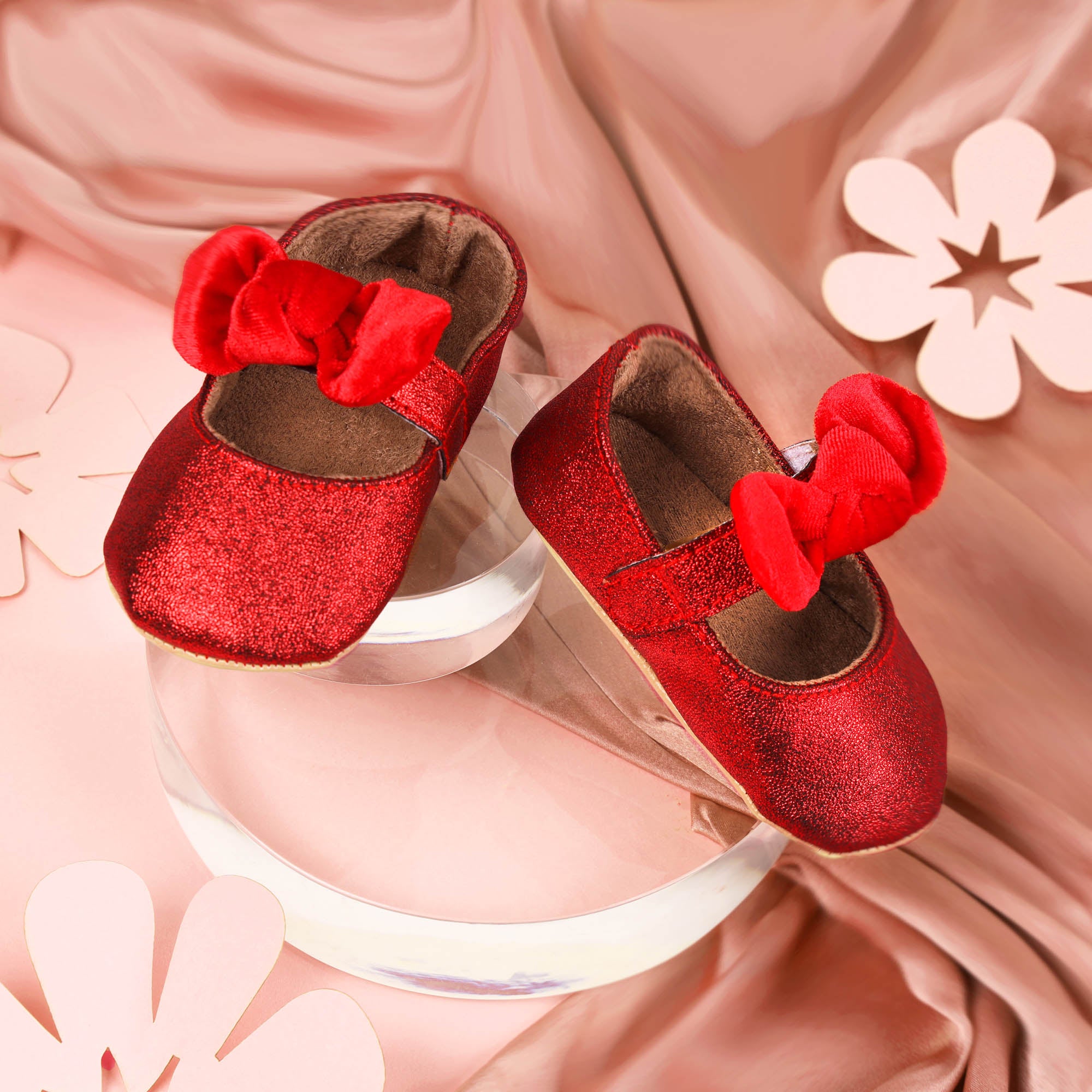 Kicks & Crawl- Cherry Red Party Shoes