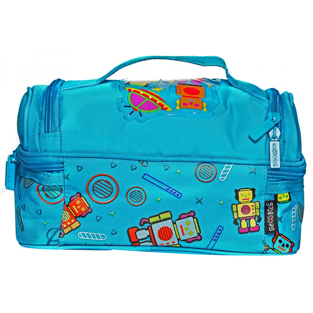 Fab N Dab Lunchbag | Insulated | Vibrant Colours |  Applique badge work | Dapper Design
