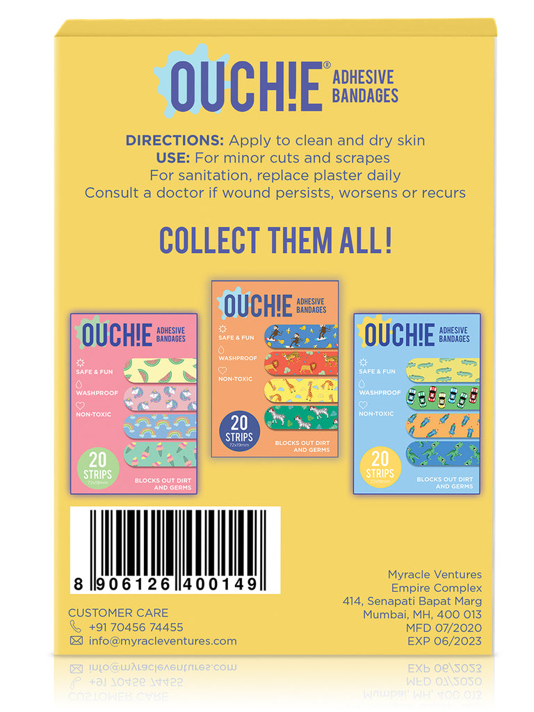 'Ouchie Printed Bandages'  20-Pack (Comic)