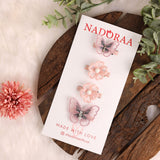 Nadoraa Pink Pearl Hairclips- Pack Of 4