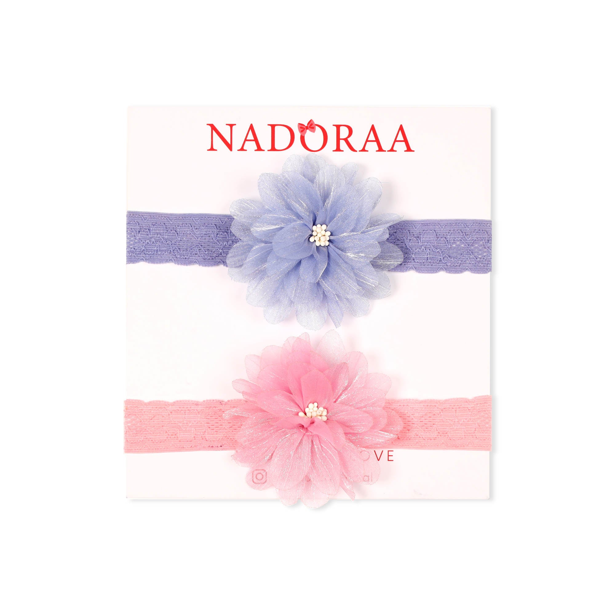 Nadoraa Flowery Headband Set- Pack Of 2