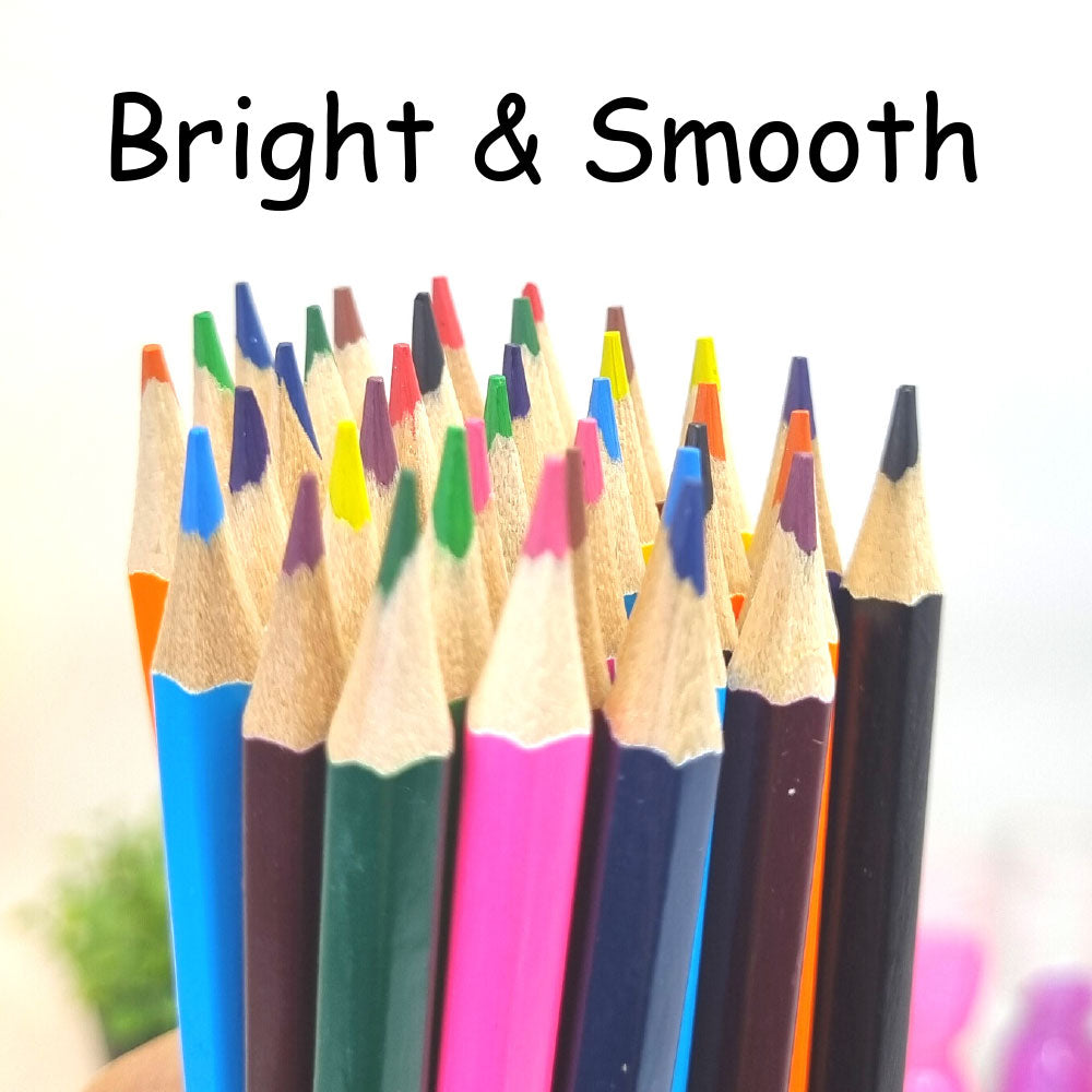 Scoobies Colouring Pencils | Pack of 36 Multi-colour Pencils | Kids Safe