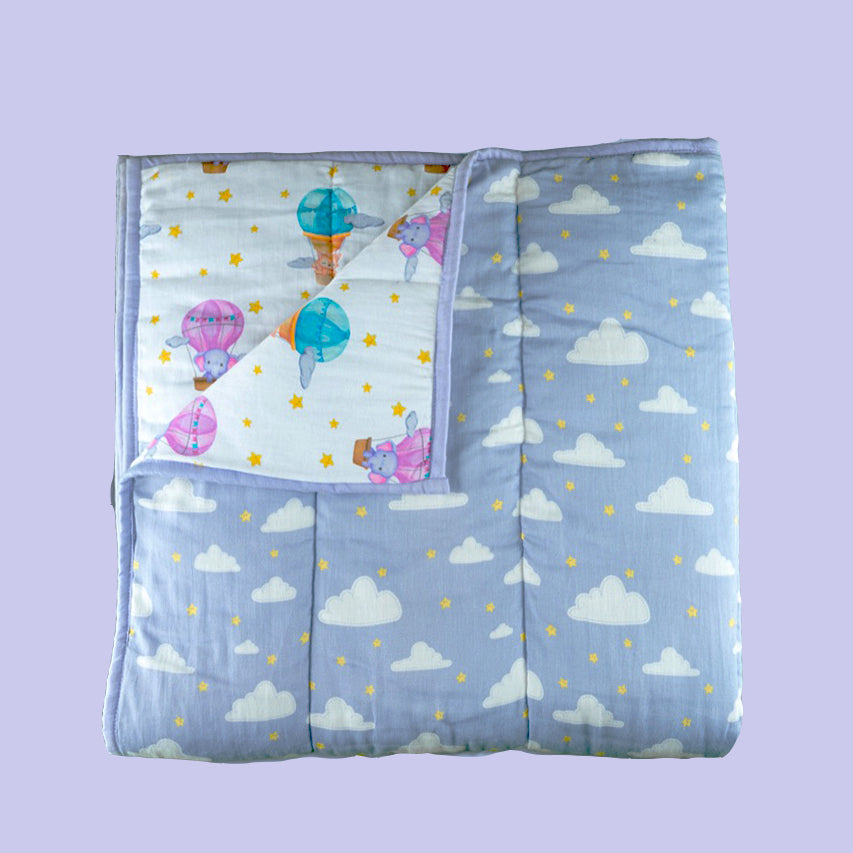 Tiny Snooze Organic Quilt- Sky is the Limit